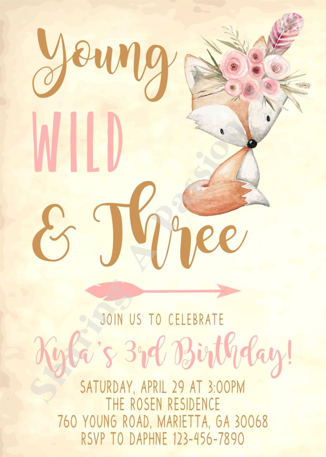 Young Wild And Three Invitation Template Free Dev onallcylinders