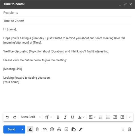 all hands meeting invite email template