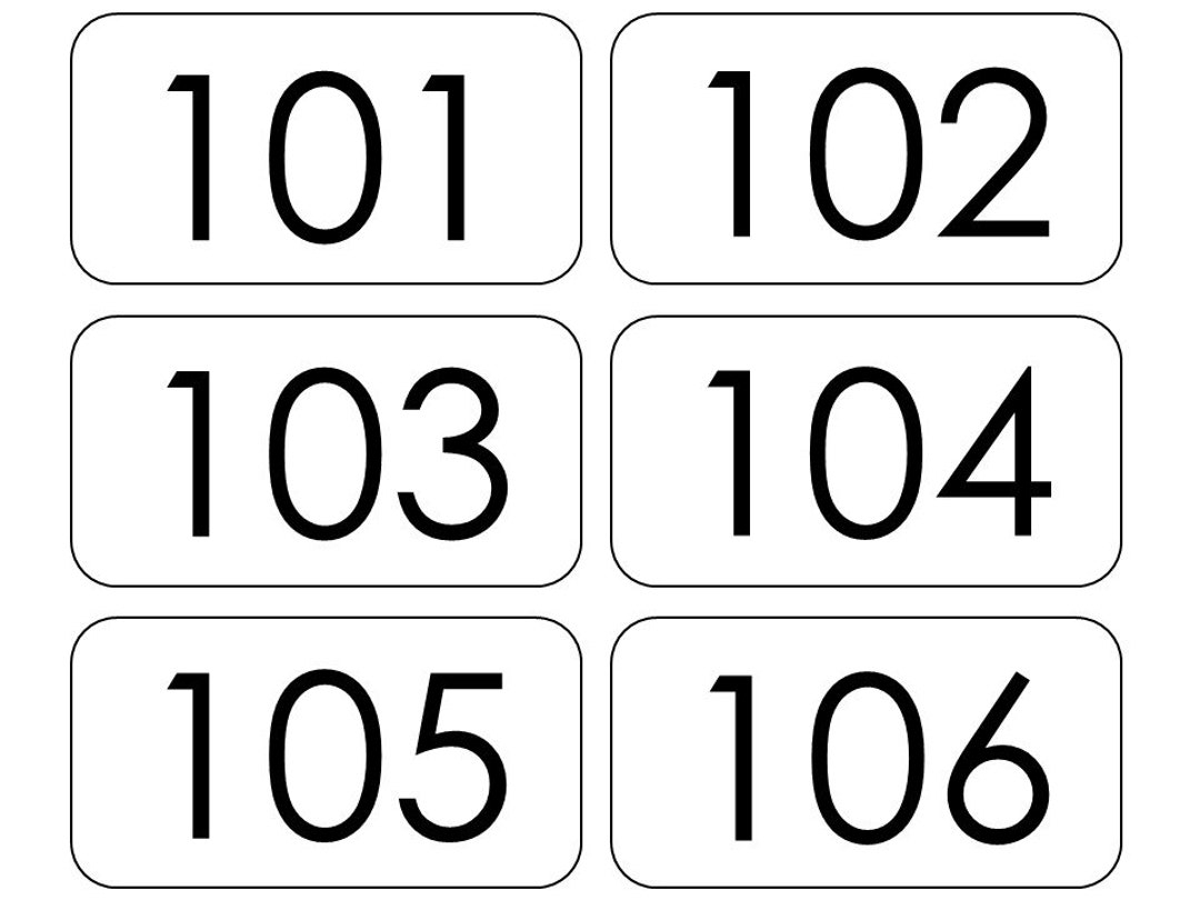 100 Printable Numbers 101 200 Flashcards Preschool Thru Third Grade Educational Math Learning Activity Etsy