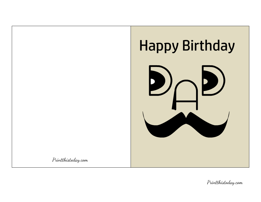 18 Cute And Elegant Free Printable Birthday Cards For Dad