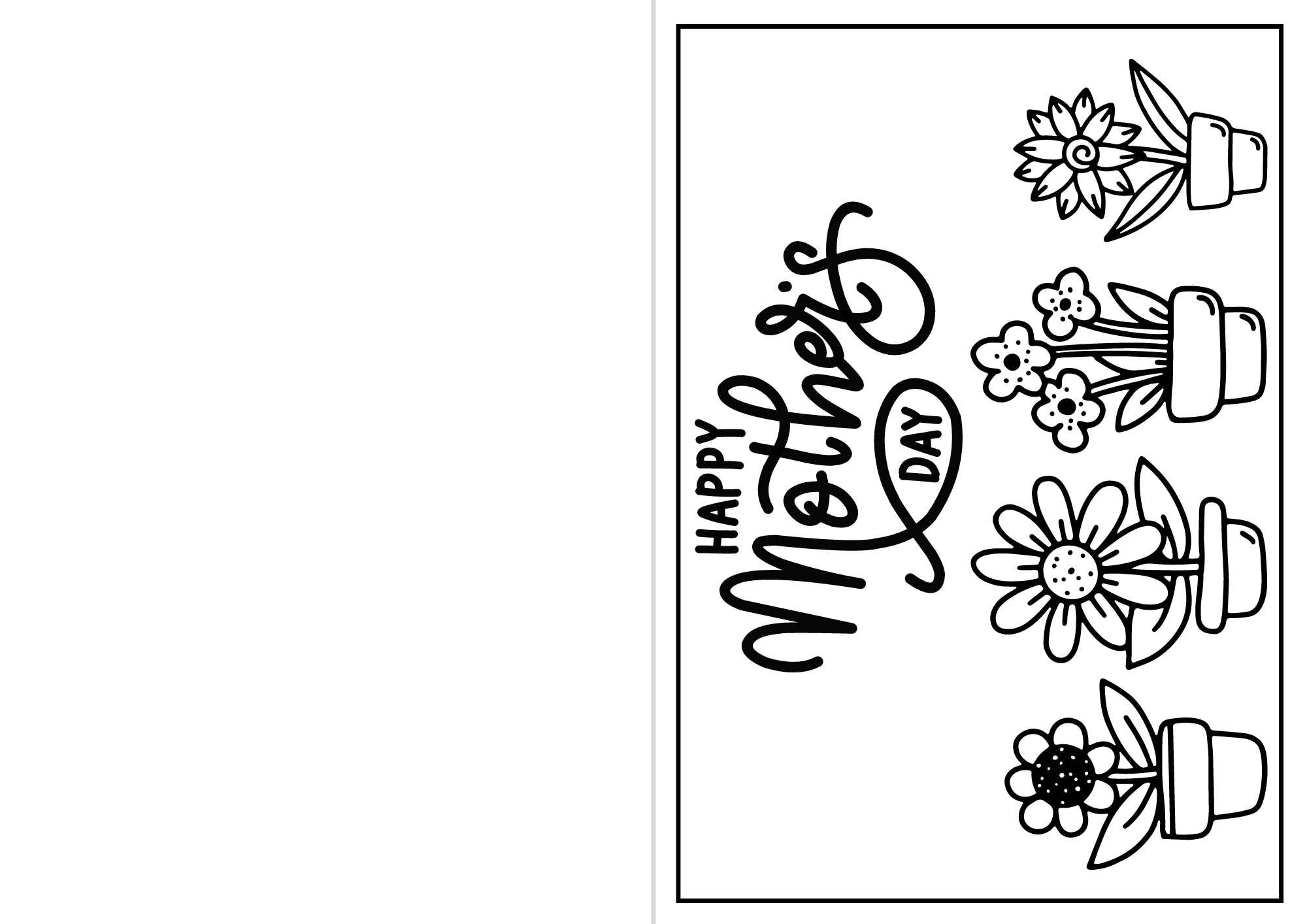 2 Flowers Mother s Day Card Free PDF Download Ezpzlearn