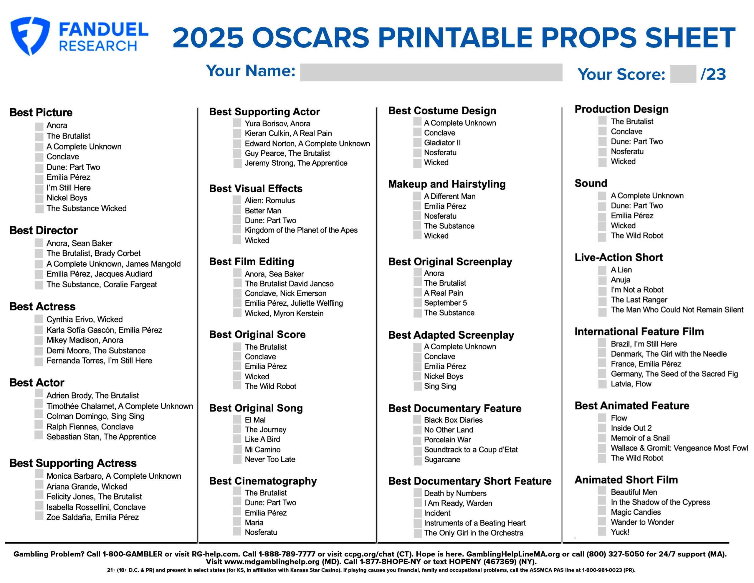 parlay cards printable