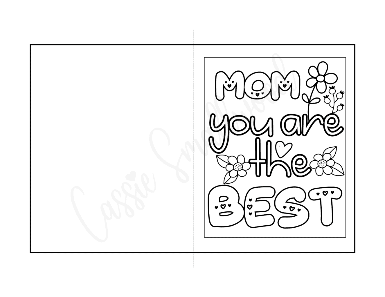 mothers day card printable kids
