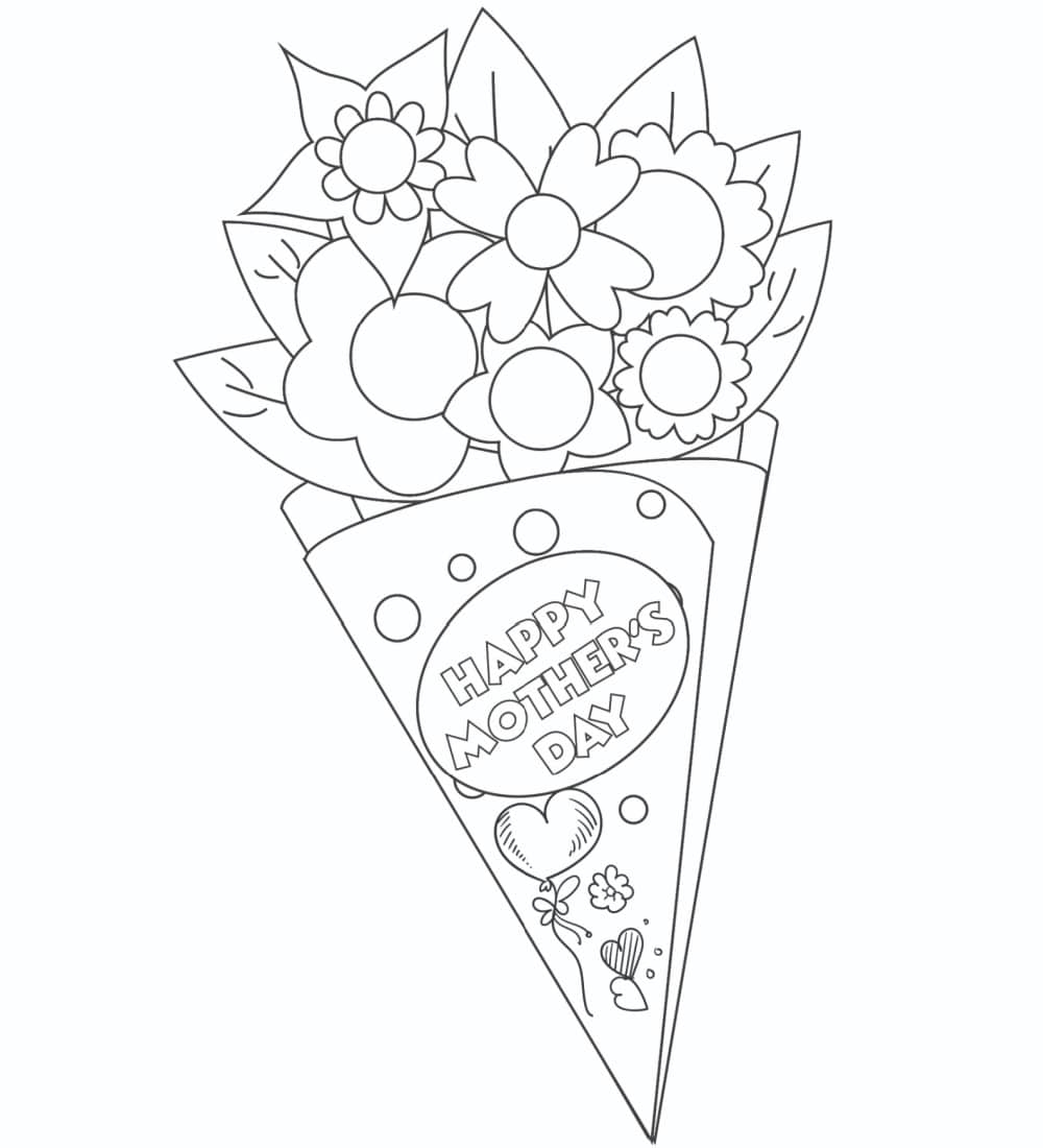 mother's day cards printable free to color