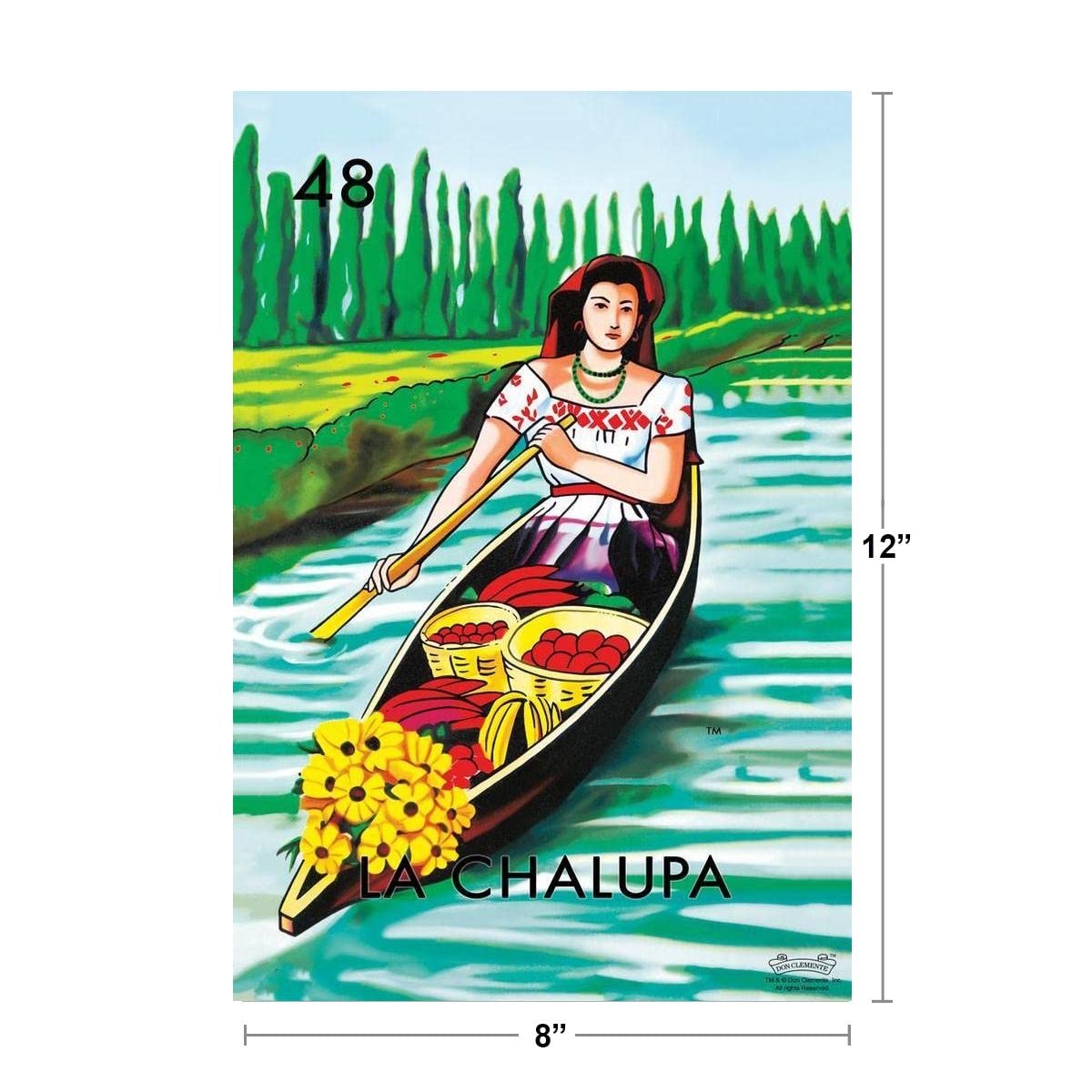 48 La Chalupa Boat Loteria Card Mexican Bingo Lottery Thick Paper Sign Print Picture 8x12 Amazon ca Home