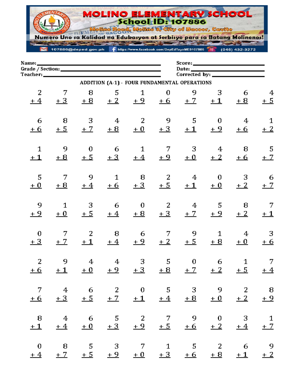 599260073 Printable Window Drill Cards Add U0026 Subtract Operations Studocu