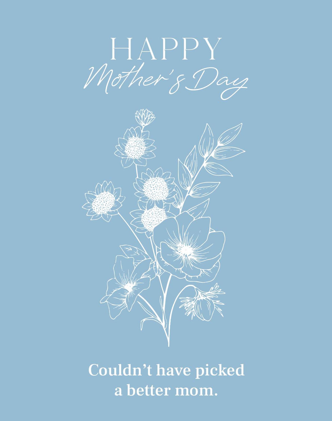 mothers day card wife printable