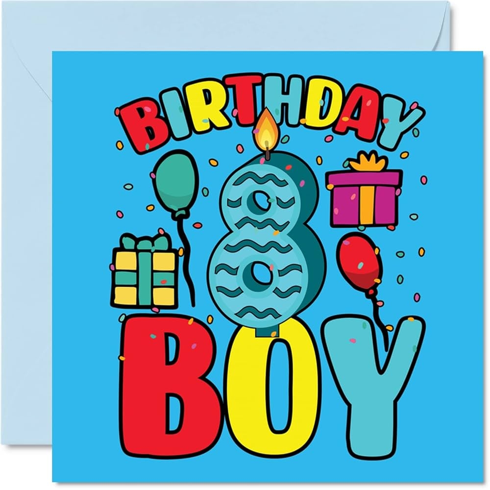 printable 8th birthday cards
