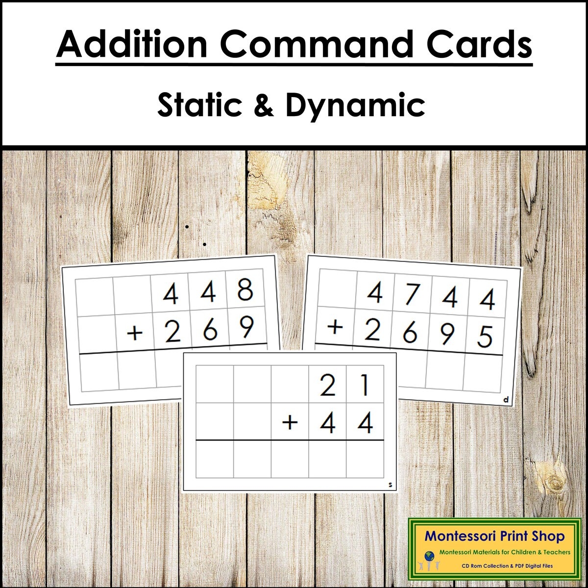 Addition Command Cards Math Operations Task Cards Printable 