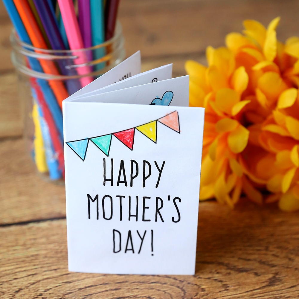 mother's day card for kids printable