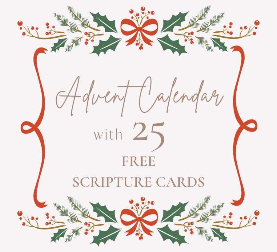 Advent Bible Verse Calendar With 25 Advent Scripture Cards 