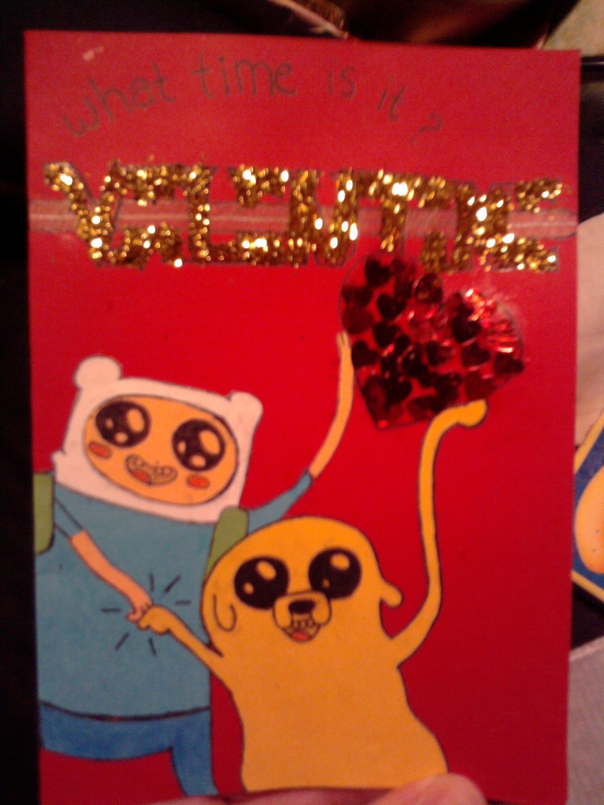 Adventure Time Valentine s Day Card A Postcard Papercraft On Cut Out Keep