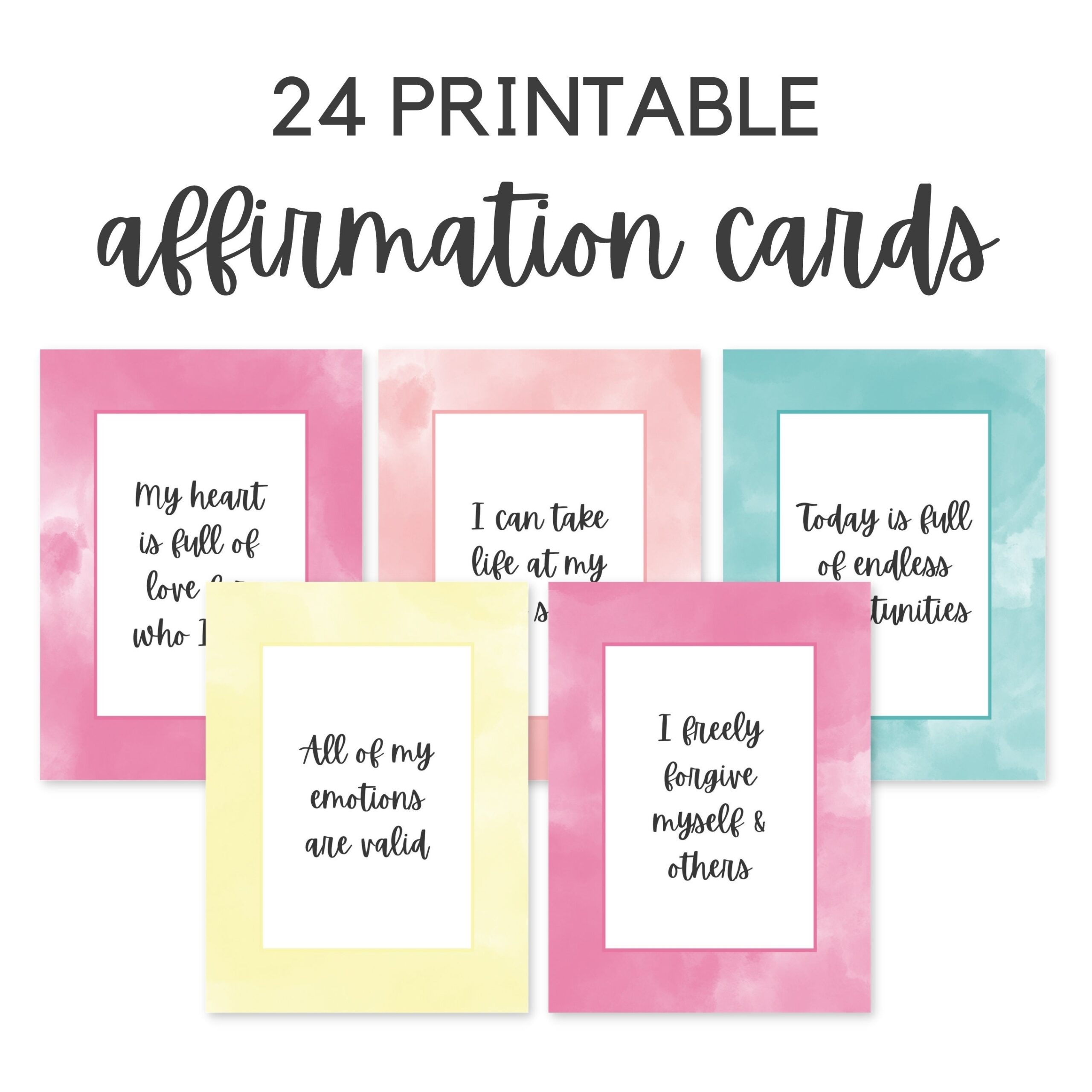 Affirmation Cards Positive Affirmations Printable Affirmations 