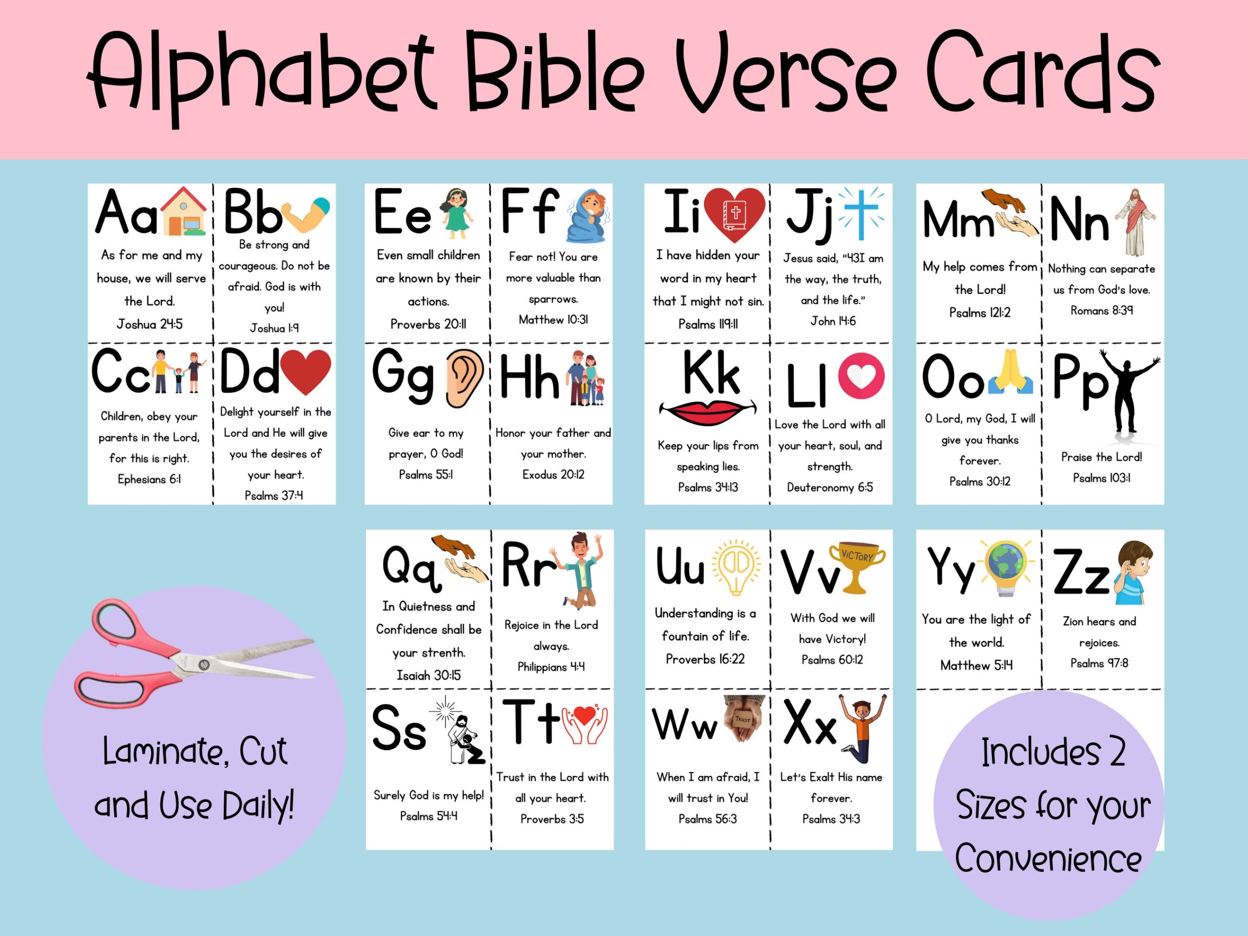 Alphabet Bible Verse Cards Printable ABC Bible Flashcards Preschool Letters Preschool Curriculum Memory Verse Preschool Bible Verse Etsy Australia
