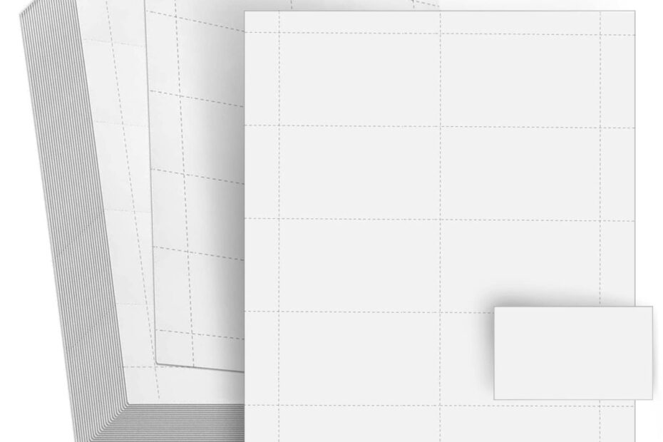 Amazon 100 Pack Blank Business Card Paper For Printer Inkjet And Laser Printable Sheets 1000 Cards Multi Purpose Office Supplies 3 5 X 2 In White Office Products
