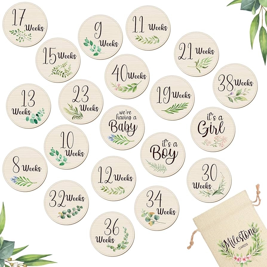 Amazon 18 Pcs Wooden Pregnancy Week Signs For 8 40 Weeks 