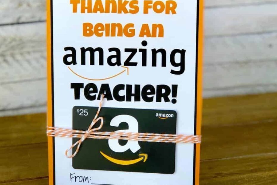 Amazon Gift Card Teacher Gift Printable Card Holder Mama Cheaps