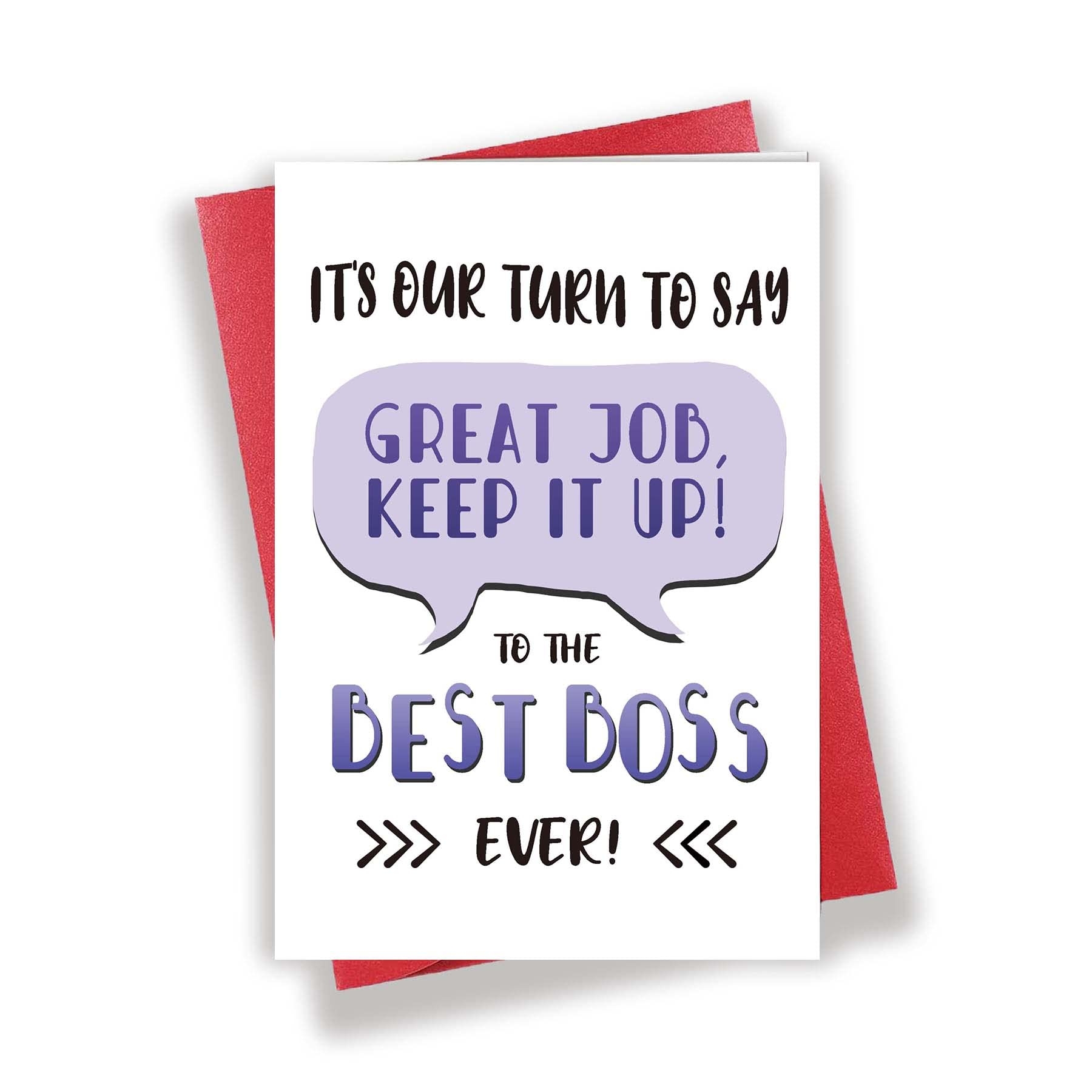 Amazon Longkado Funny Thank You Boss Day Card Best Boss Ever Appreciate Birthday Card For Boss Manager Leader Office Products