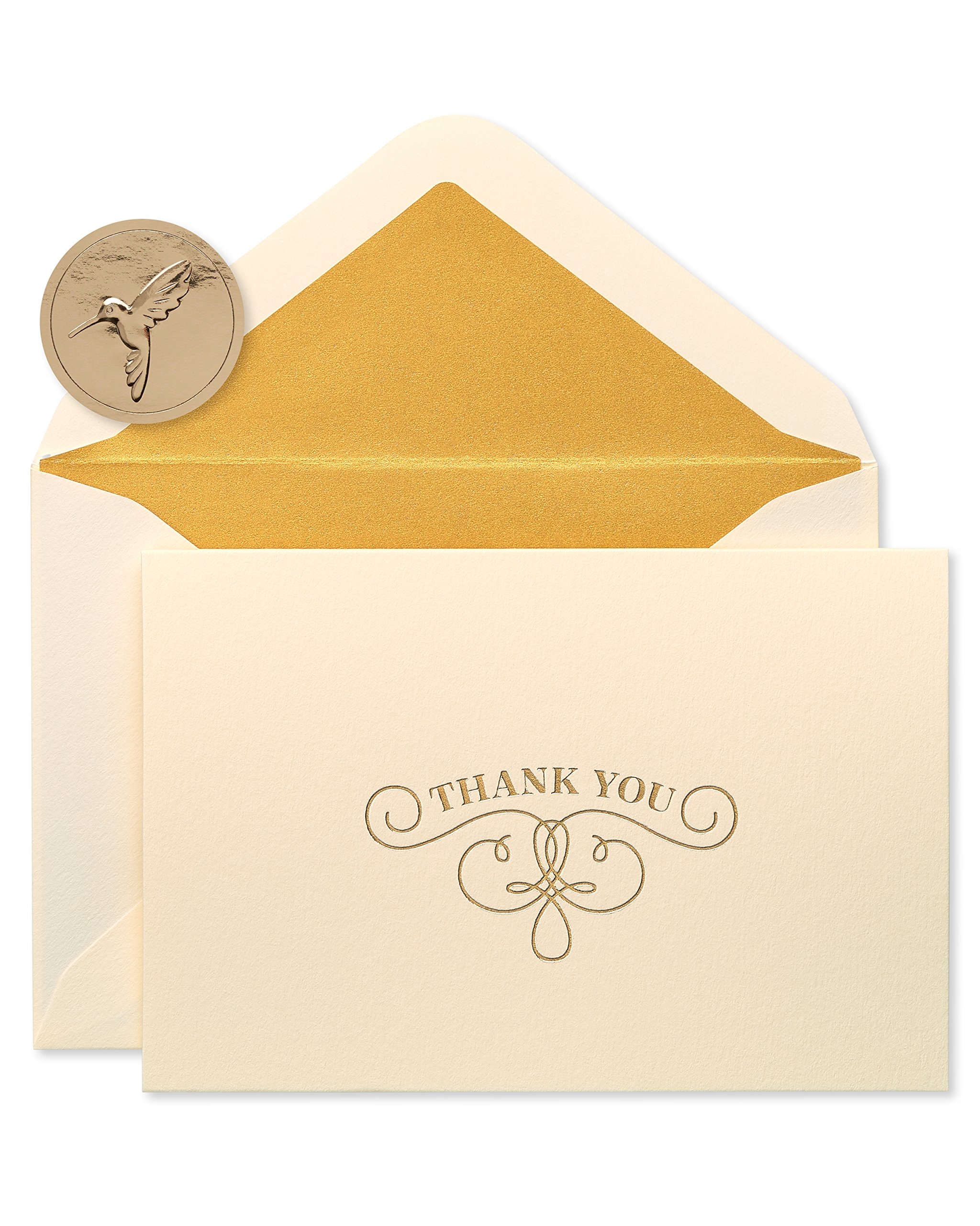 Amazon Papyrus Thank You Cards With Envelopes Gold Flourish 16 Count 
