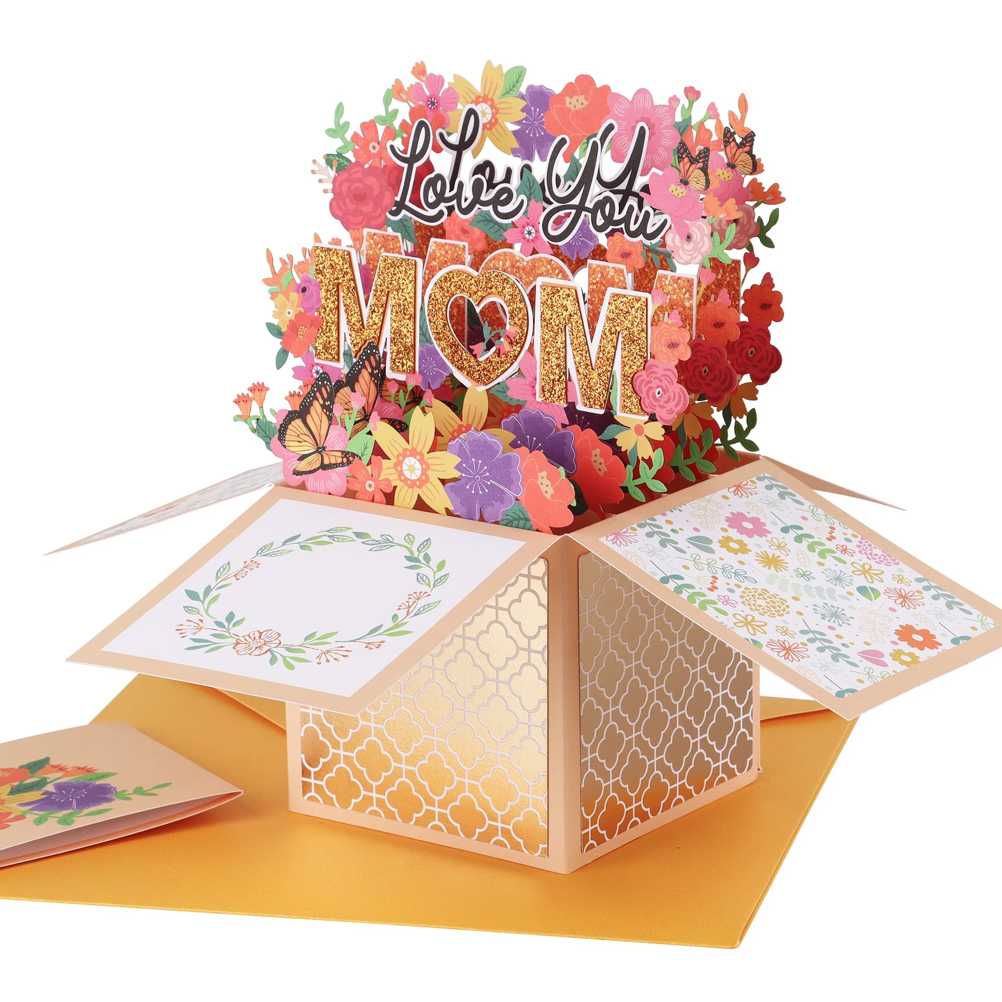 mom pop up card template printable