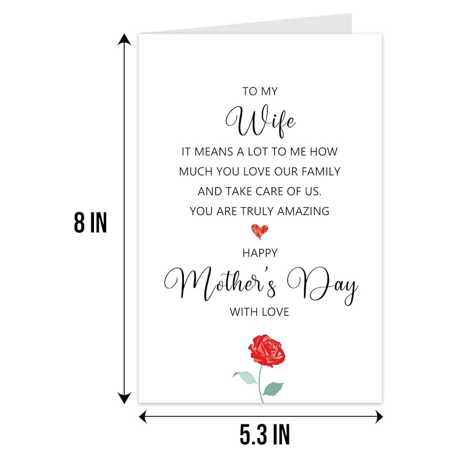 mother's day card from husband to wife printable