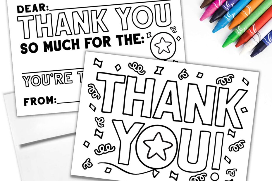 Amazon Tiny Expressions Kid s Coloring Thank You Cards