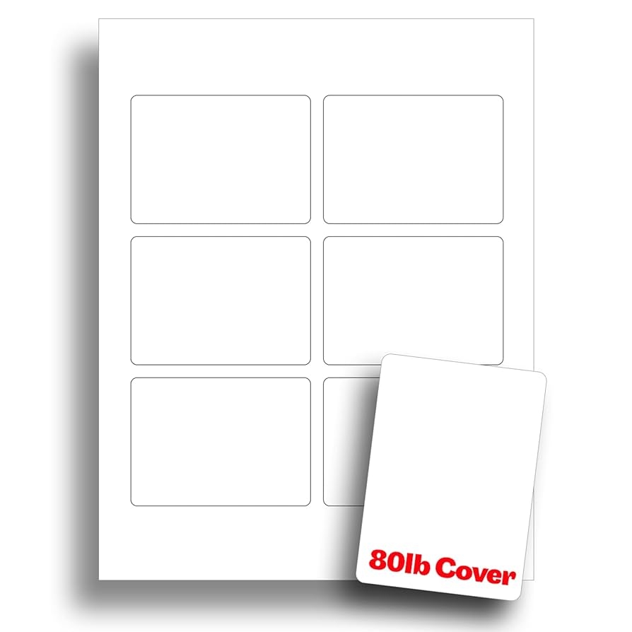 Amazon White Printable Playing Card Paper Blank Playing 