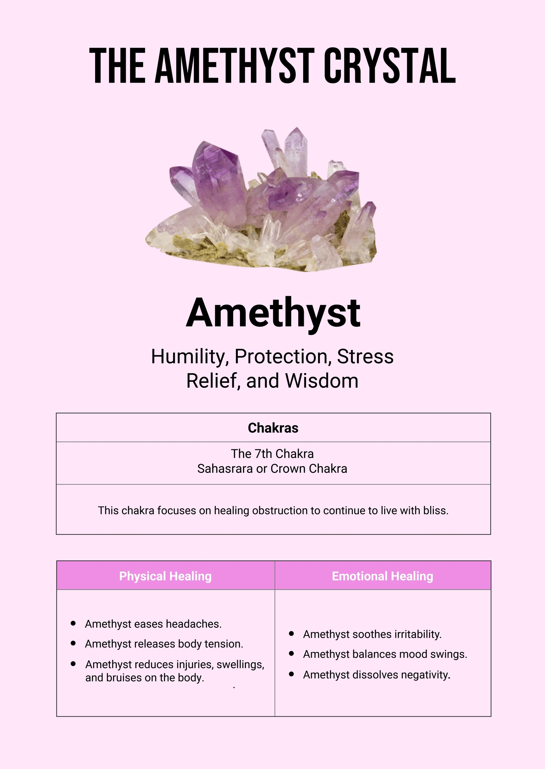 printable amethyst meaning card