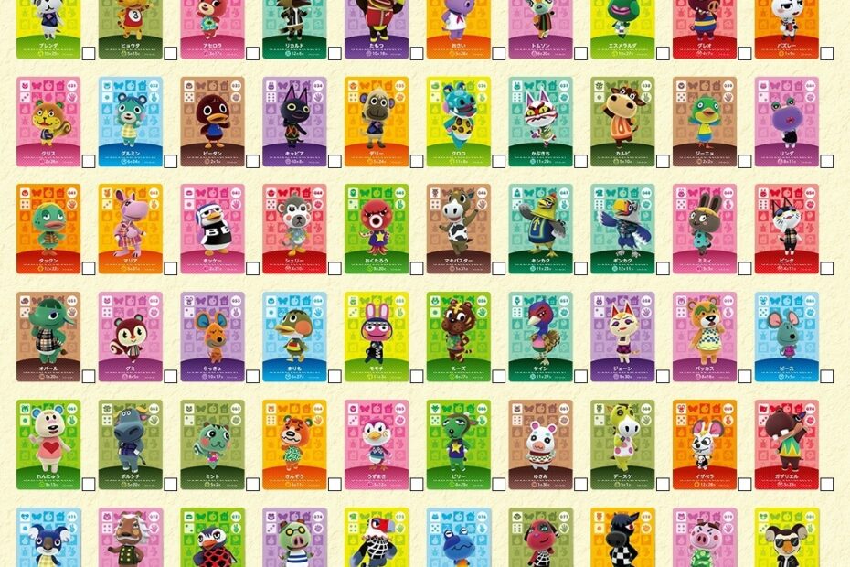 Bidoof Crossing Animal Crossing Amiibo Cards Series 1 Checklist Worksheets Library