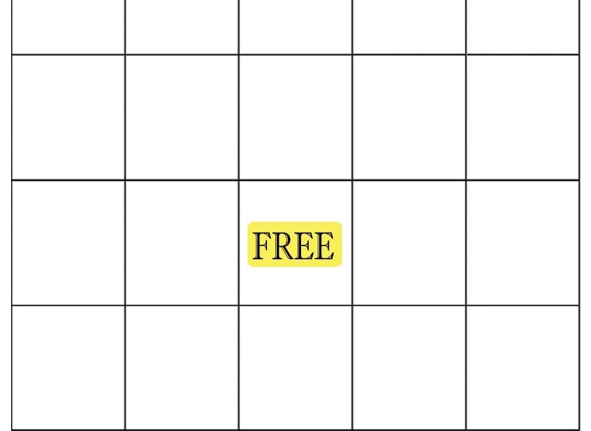 Blank bingo 5x5 Coolest Free Printables Worksheets Library