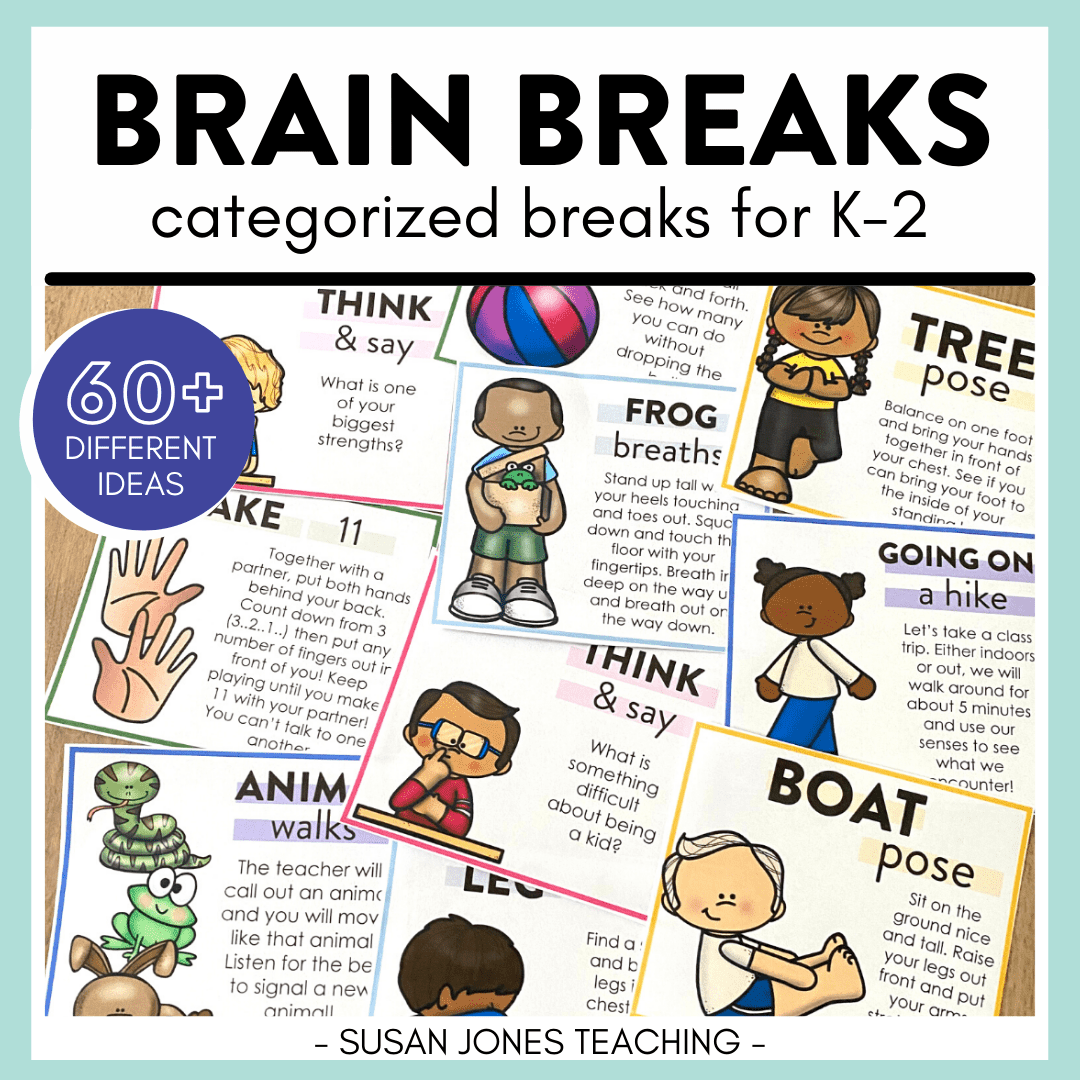Brain Break Cards For K 2 Social Emotional Learning Mindfulness U0026 More 