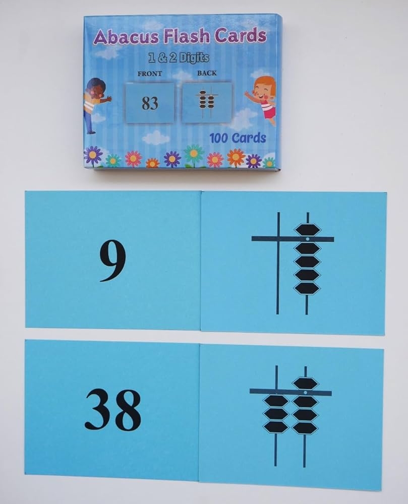 Buy Abacus Flash Cards For Kids 100 Cards Set For Improving Math Skills And Concentration ARJWIN Abacus Flash Card Box 2 3 4u00265 Digits 100 