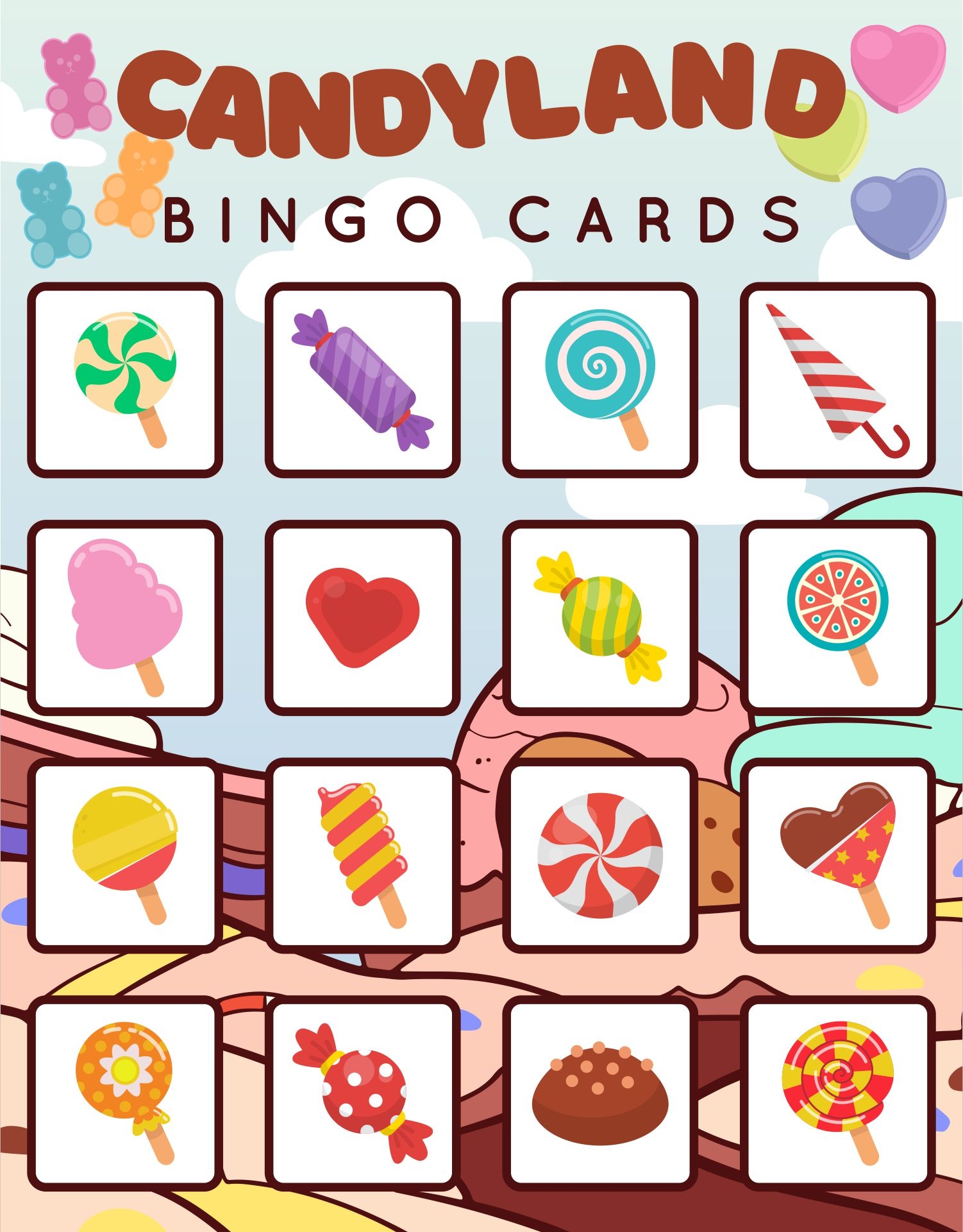 Candyland Game Cards 10 Free PDF Printables Printablee