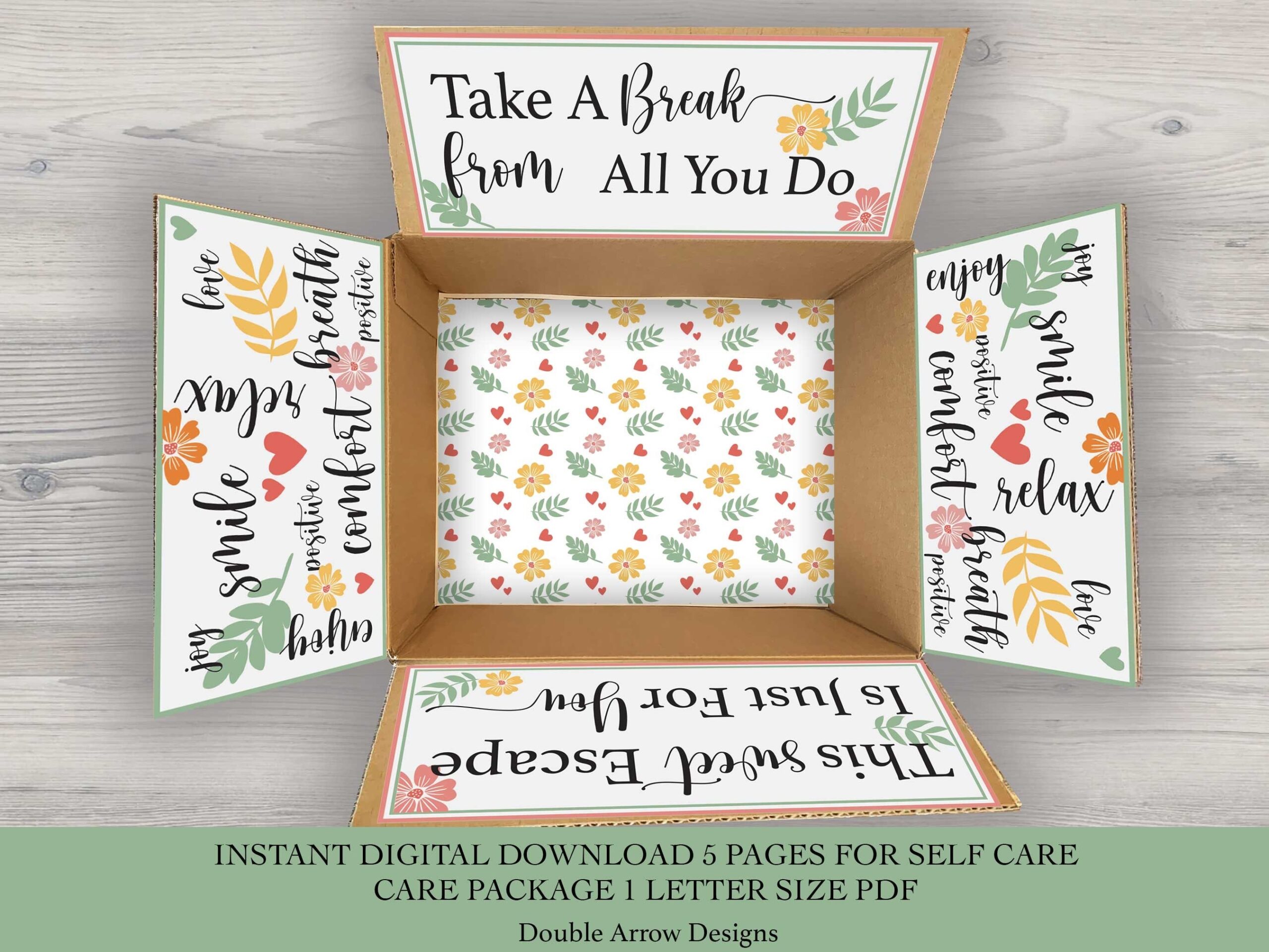 Care Package Printable Labels For Self Care Self Care Package 