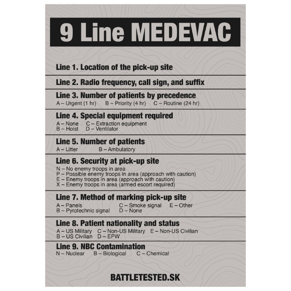 printable 9 line medevac card