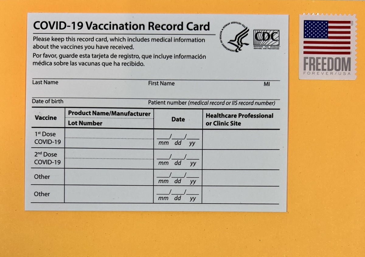 CDC COVID 19 Vaccination Blank Card Collector Use Only FREE SHIPPING EBay
