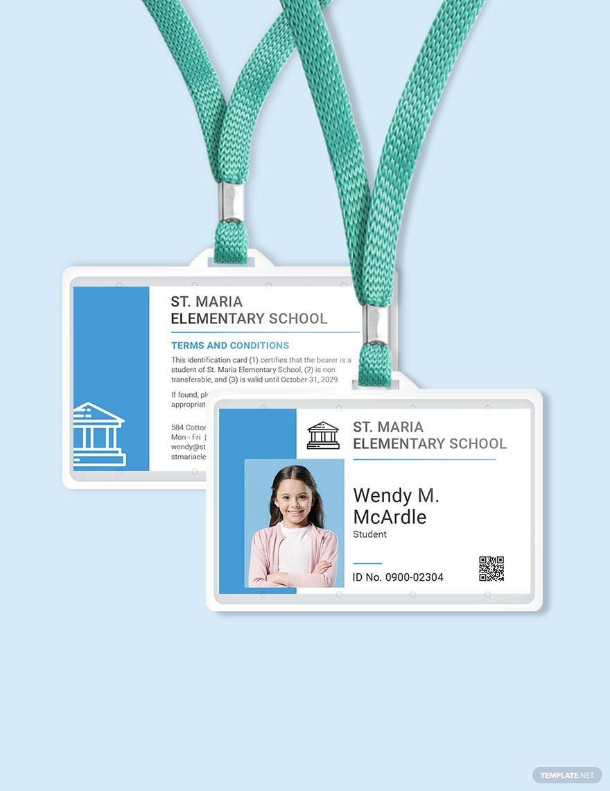 Child ID Card Template In Publisher Illustrator Word PSD Pages Download Template
