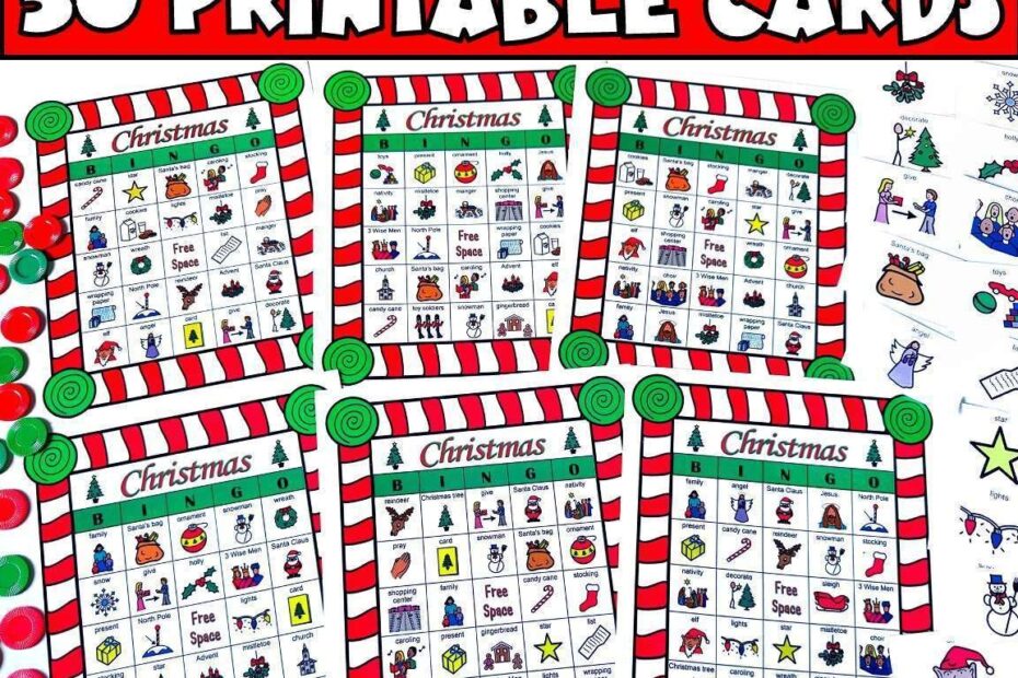 Christmas BINGO With 50 Individual Boards