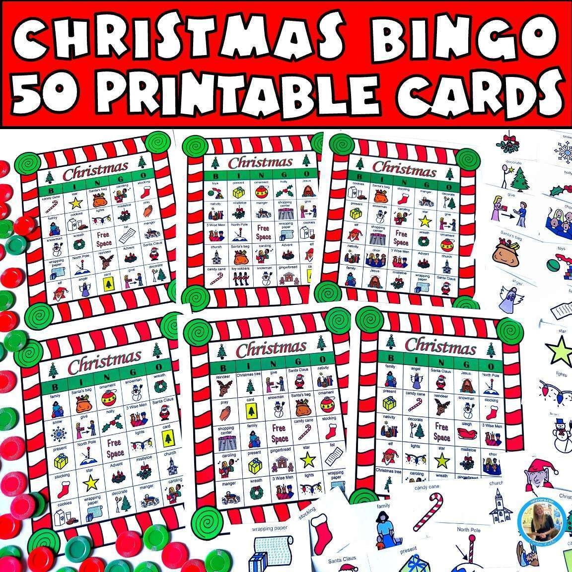 Christmas BINGO With 50 Individual Boards