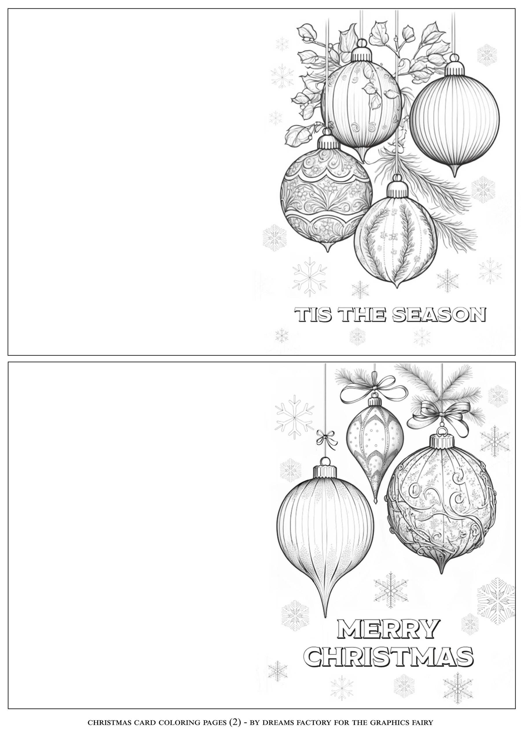 printable christmas card black and white