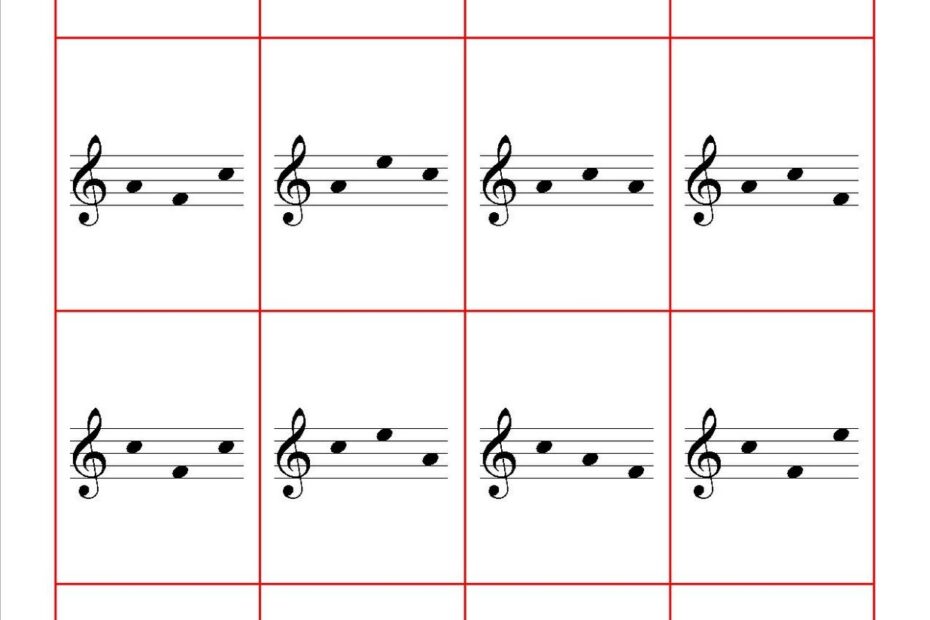 Discoveries Piano Studio FACE Flashcards For Treble And Bass Clef