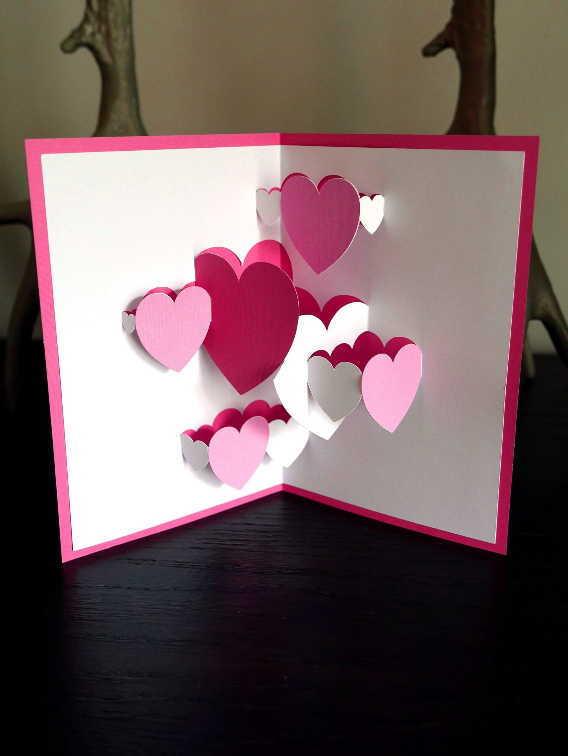 DIY Pop up Heart Valentine Card SVG And PDF Files For Instant 