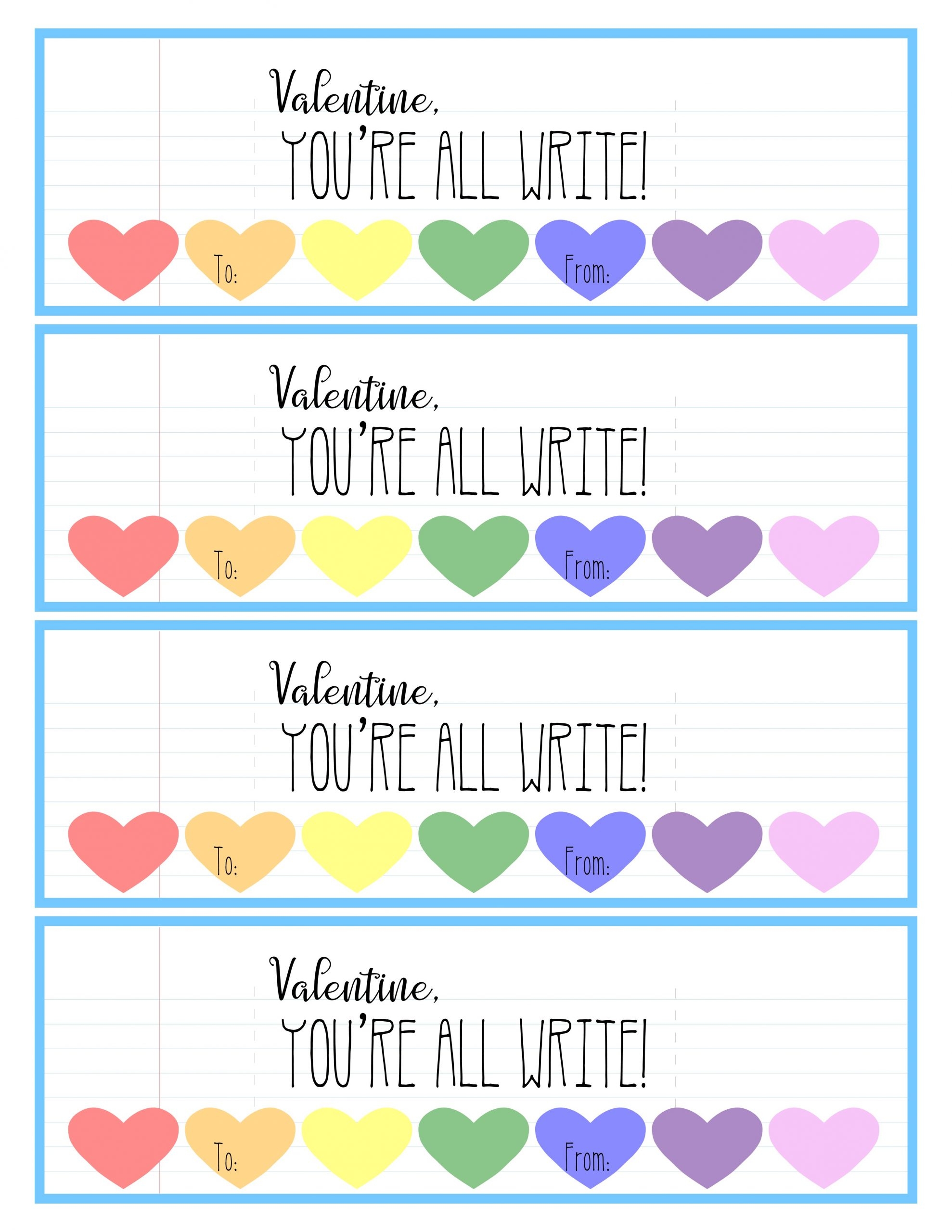 pencil valentine cards printable free