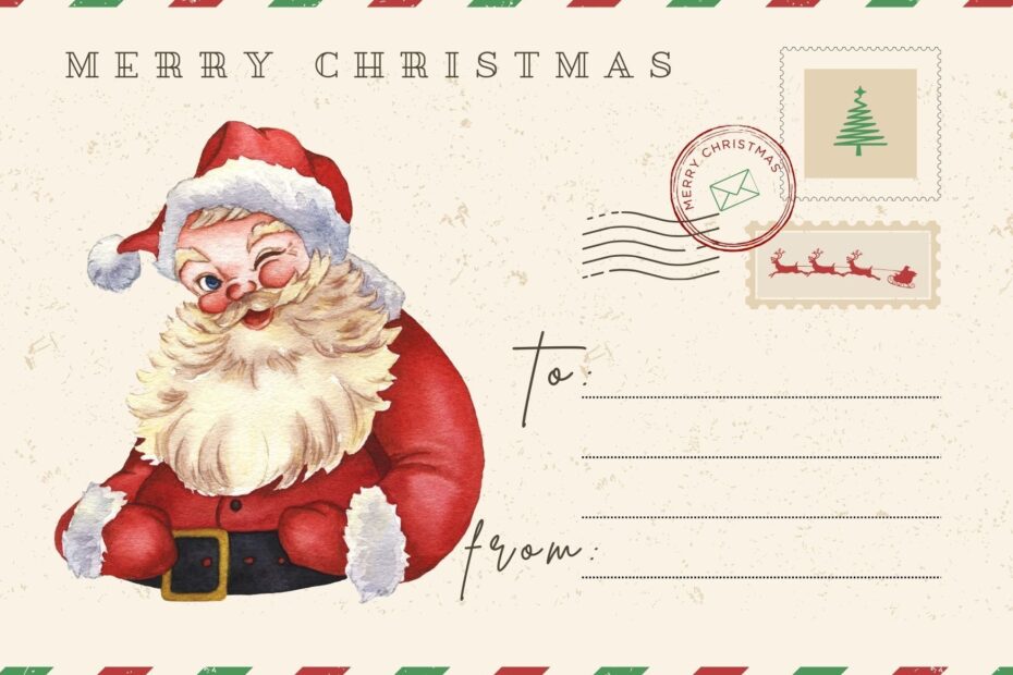 Downloadable And Printable Christmas Greeting Card Santa Claus By Smmariezoilo Raket PH