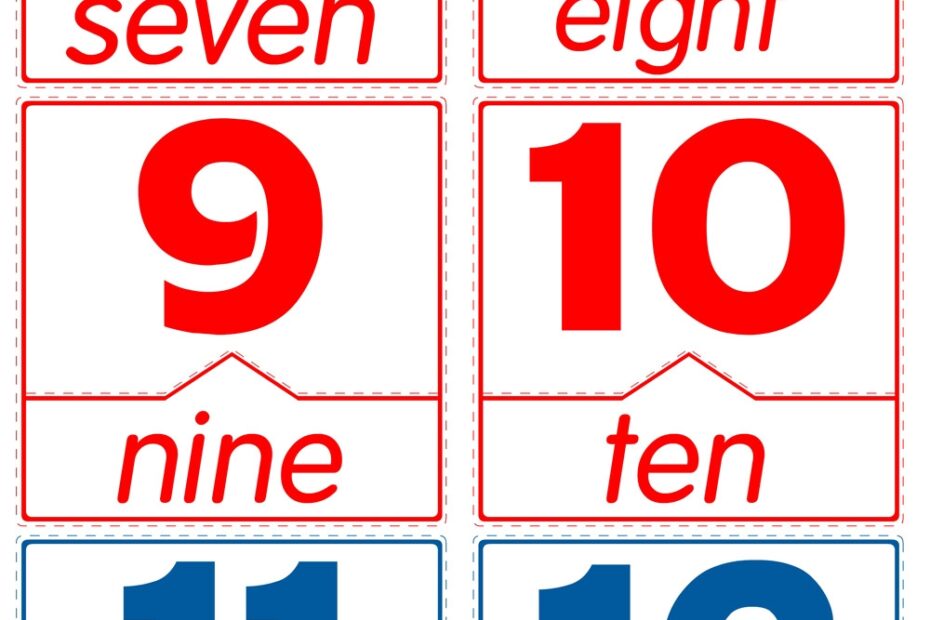 English For Kids Step By Step Matching Words To Numbers Flashcards