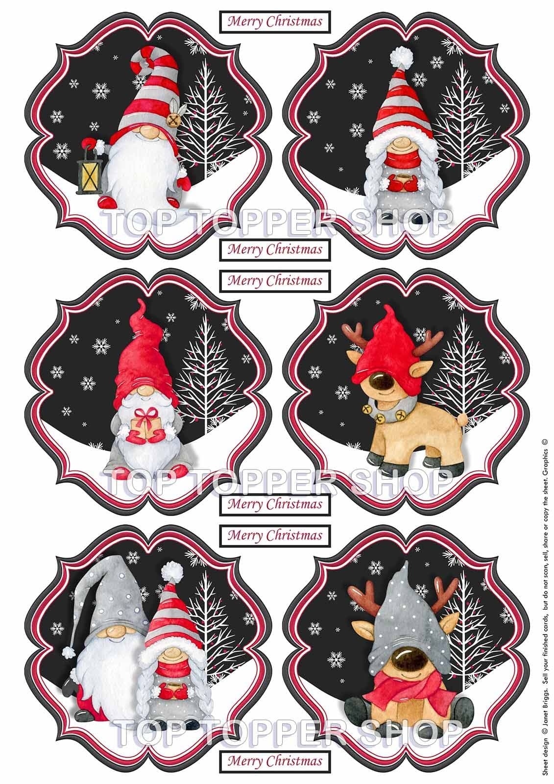printable card toppers