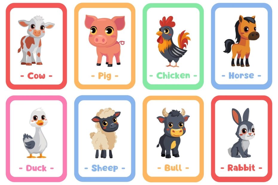 Free Animal Flashcards To Customize And Print Canva