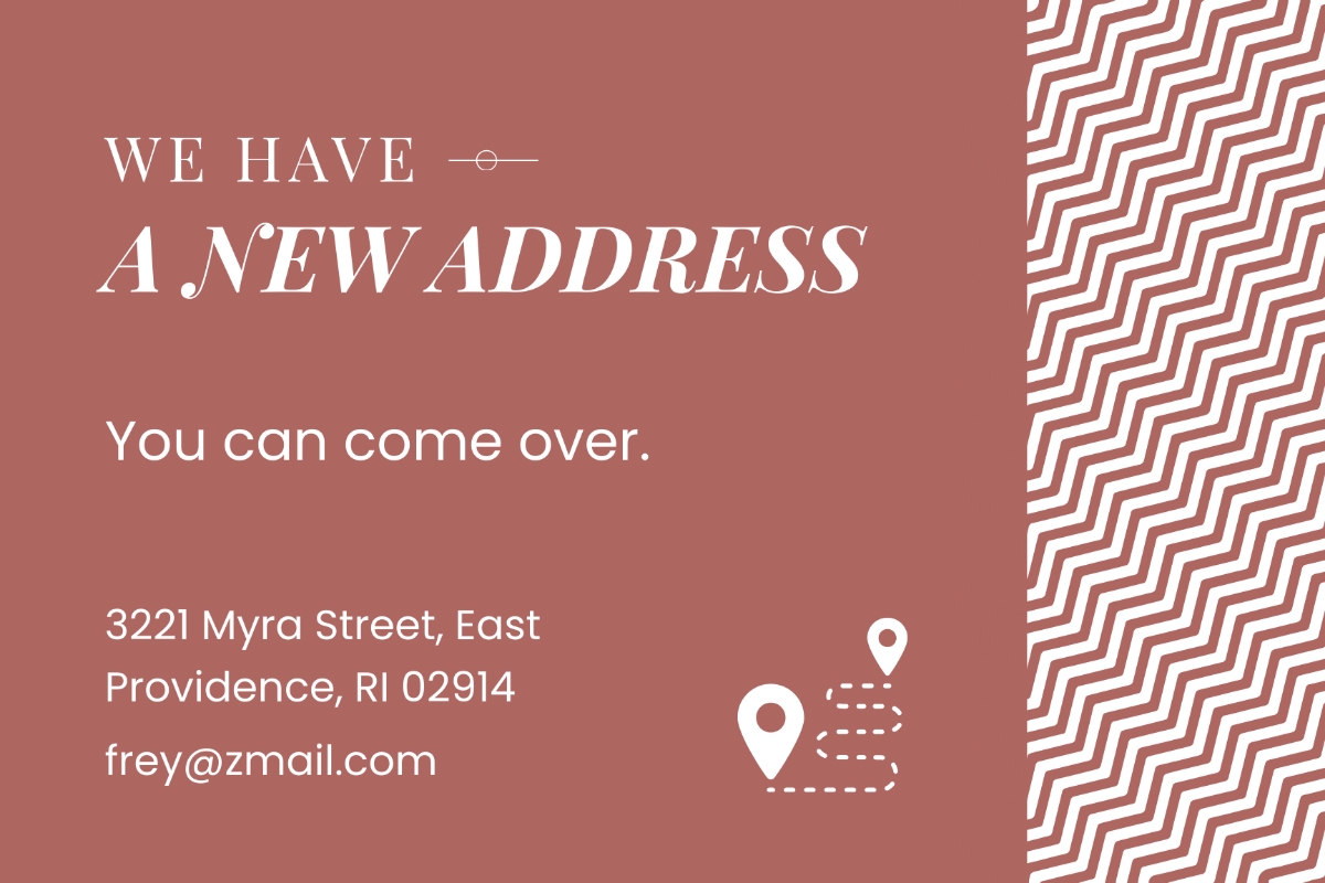 printable change of address card template