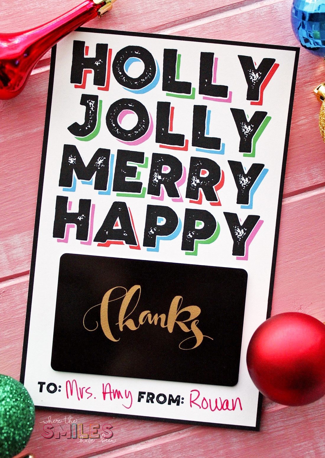 printable christmas card for gifts