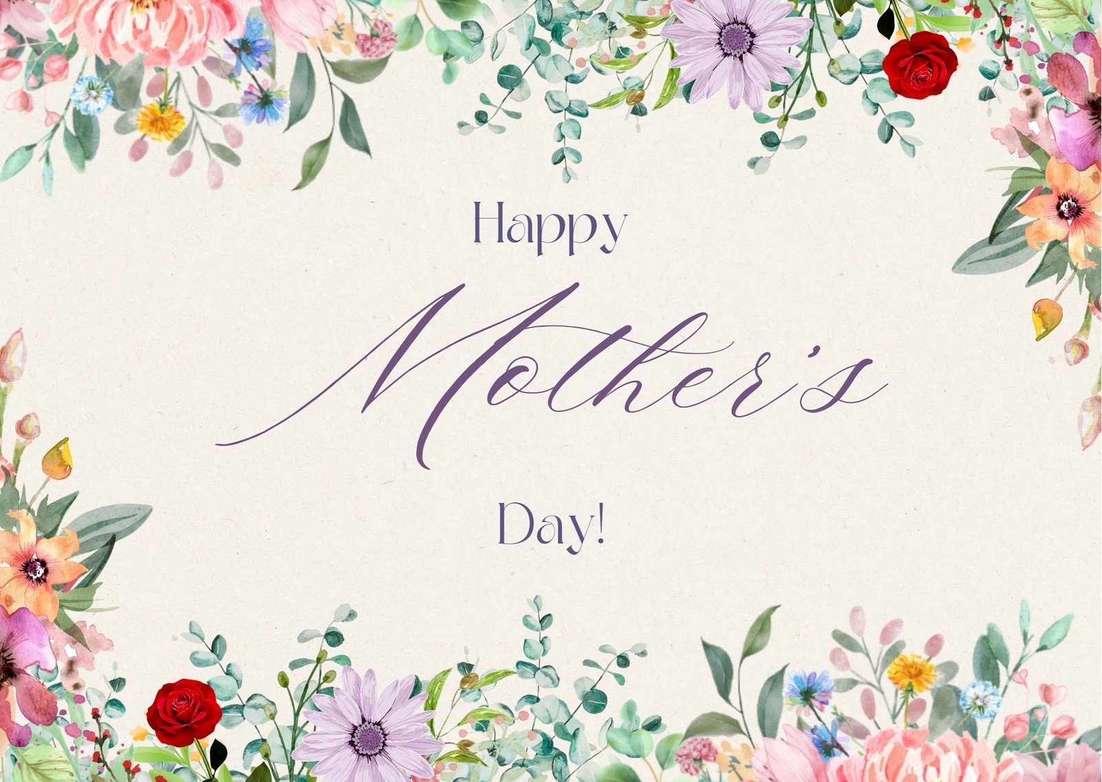 mother's day printable card free
